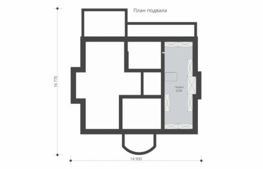 Проект одноэтажного дома с мансардой и подвалом